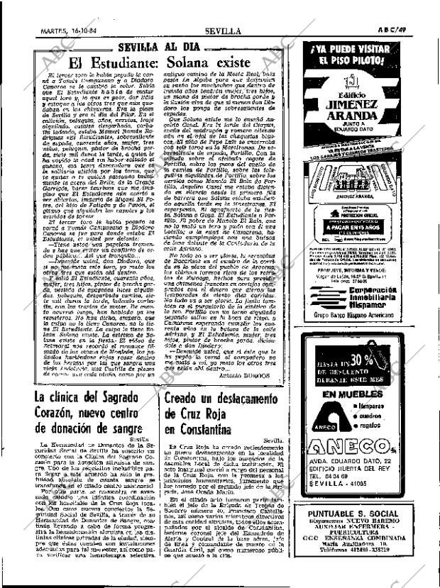 ABC SEVILLA 16-10-1984 página 49