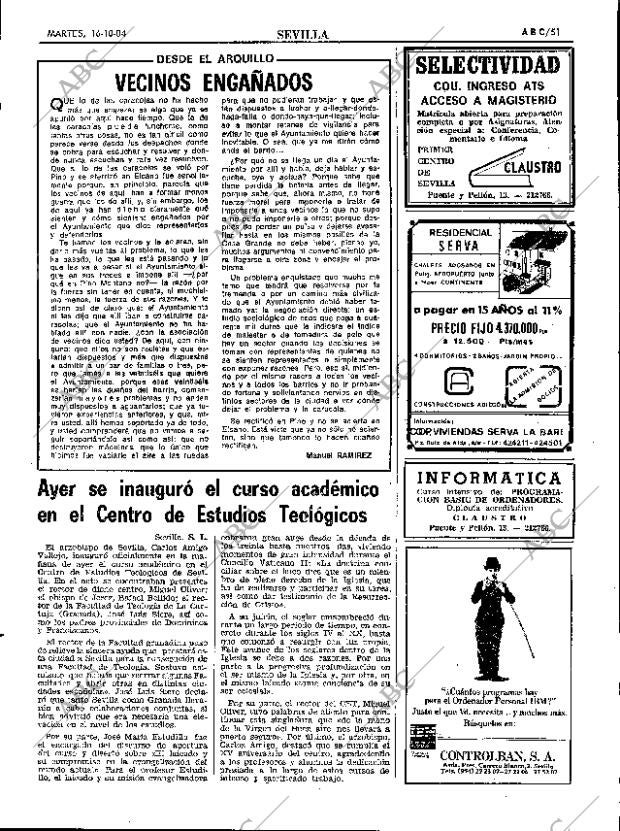 ABC SEVILLA 16-10-1984 página 51