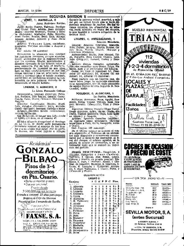 ABC SEVILLA 16-10-1984 página 69