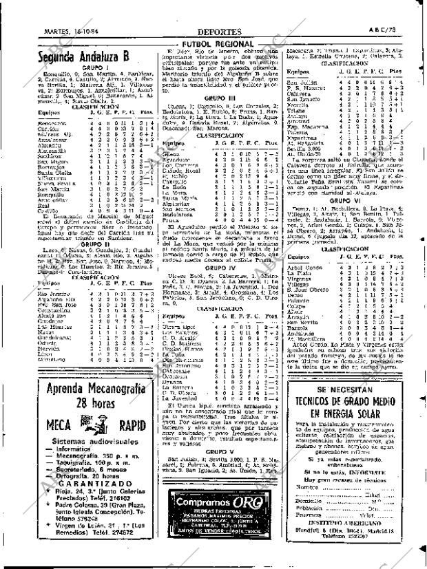 ABC SEVILLA 16-10-1984 página 73