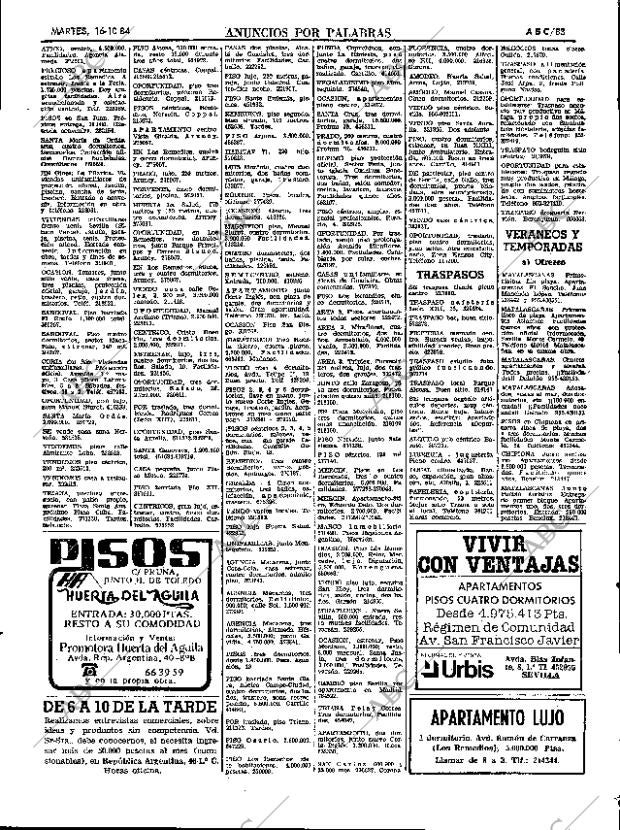 ABC SEVILLA 16-10-1984 página 83