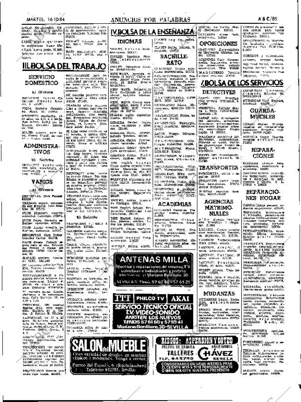 ABC SEVILLA 16-10-1984 página 85