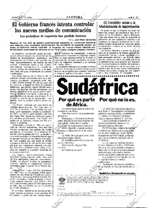 ABC MADRID 17-10-1984 página 47