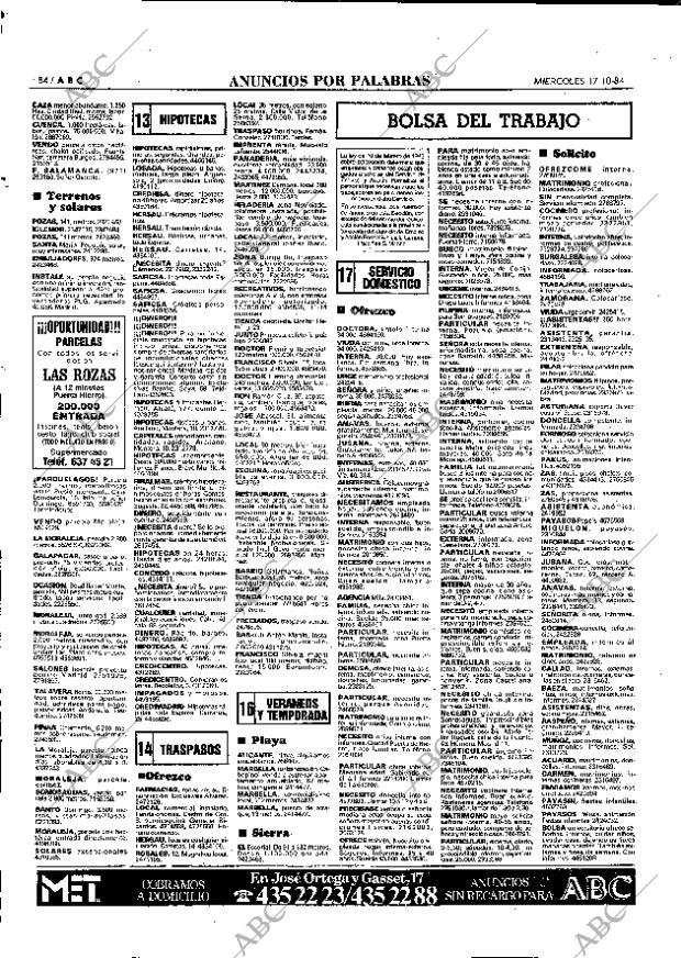ABC MADRID 17-10-1984 página 84