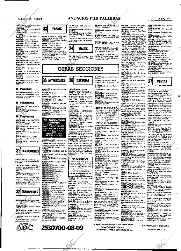 ABC MADRID 17-10-1984 página 87