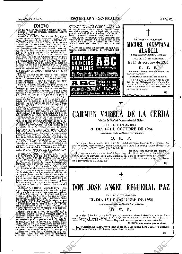 ABC MADRID 17-10-1984 página 89
