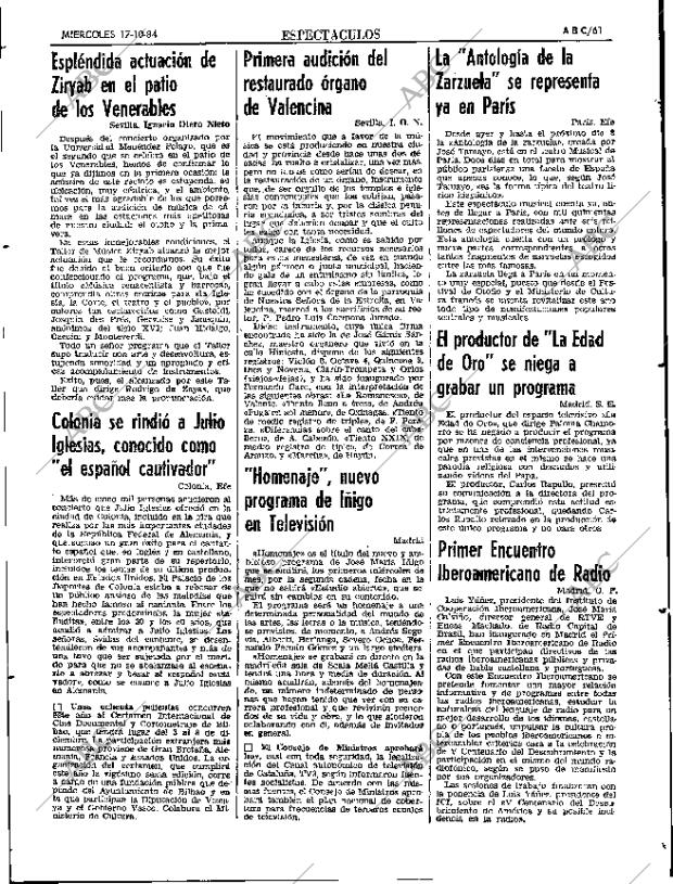 ABC SEVILLA 17-10-1984 página 61