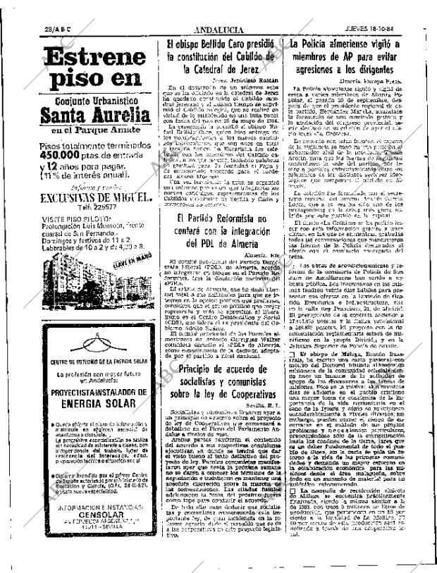 ABC SEVILLA 18-10-1984 página 28