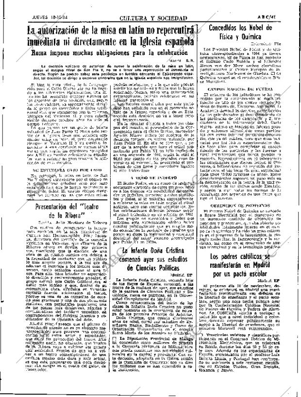 ABC SEVILLA 18-10-1984 página 41