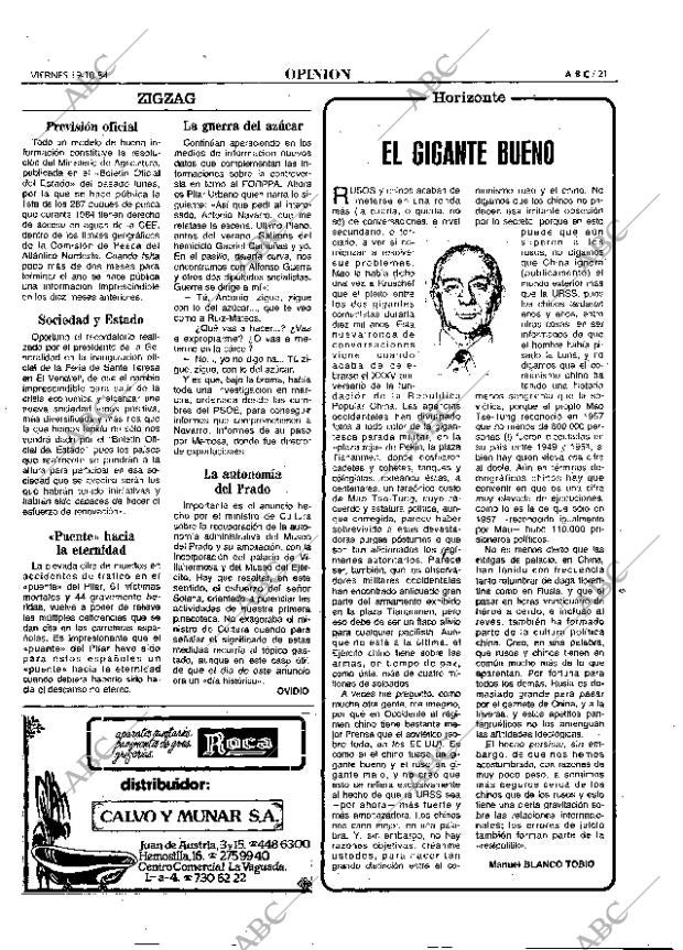 ABC MADRID 19-10-1984 página 21