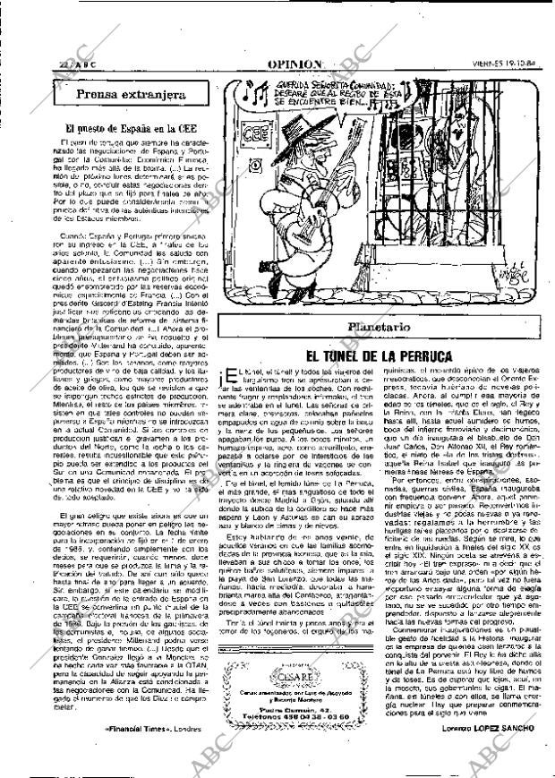 ABC MADRID 19-10-1984 página 22