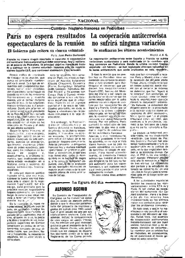ABC MADRID 19-10-1984 página 23
