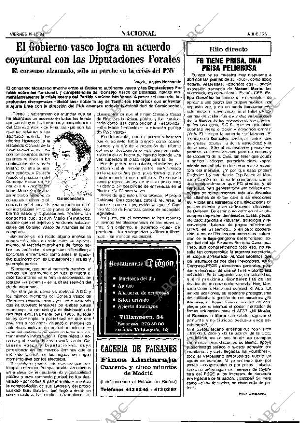 ABC MADRID 19-10-1984 página 25