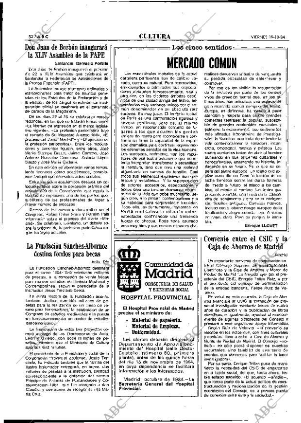 ABC MADRID 19-10-1984 página 52