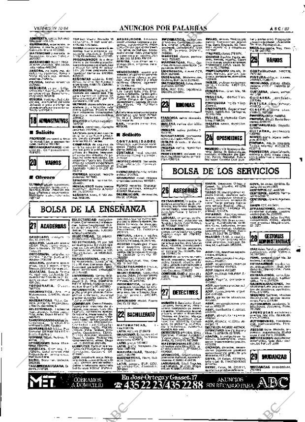 ABC MADRID 19-10-1984 página 89