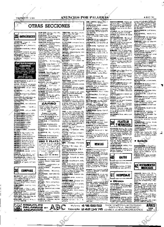 ABC MADRID 19-10-1984 página 91