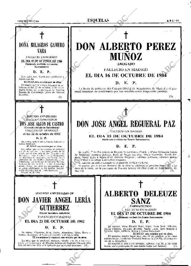 ABC MADRID 19-10-1984 página 93
