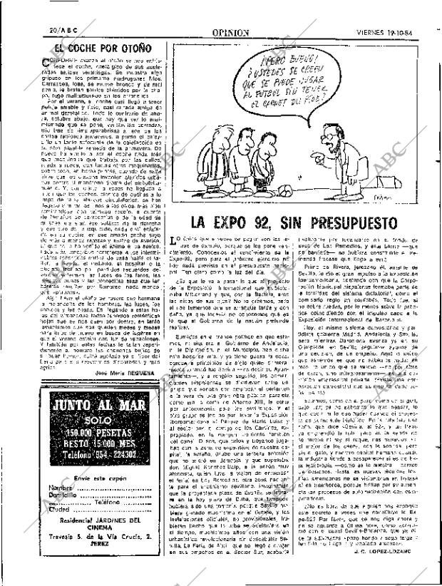 ABC SEVILLA 19-10-1984 página 20