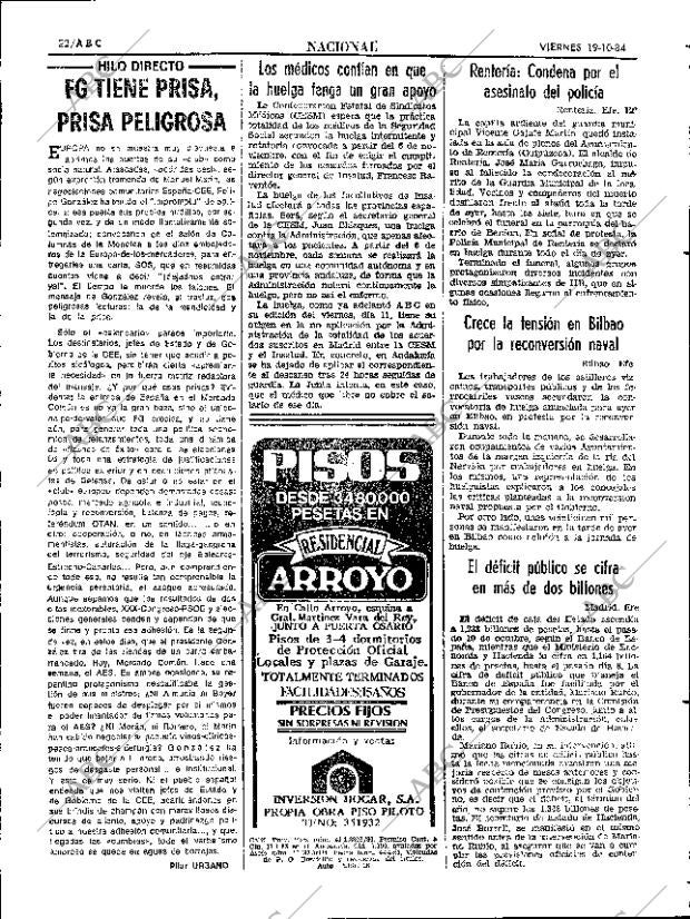 ABC SEVILLA 19-10-1984 página 22