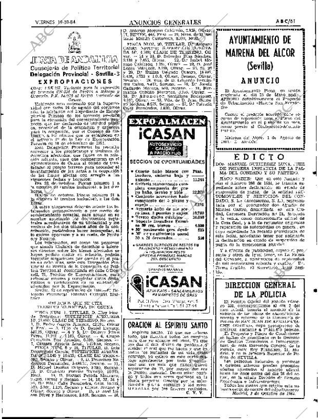 ABC SEVILLA 19-10-1984 página 61