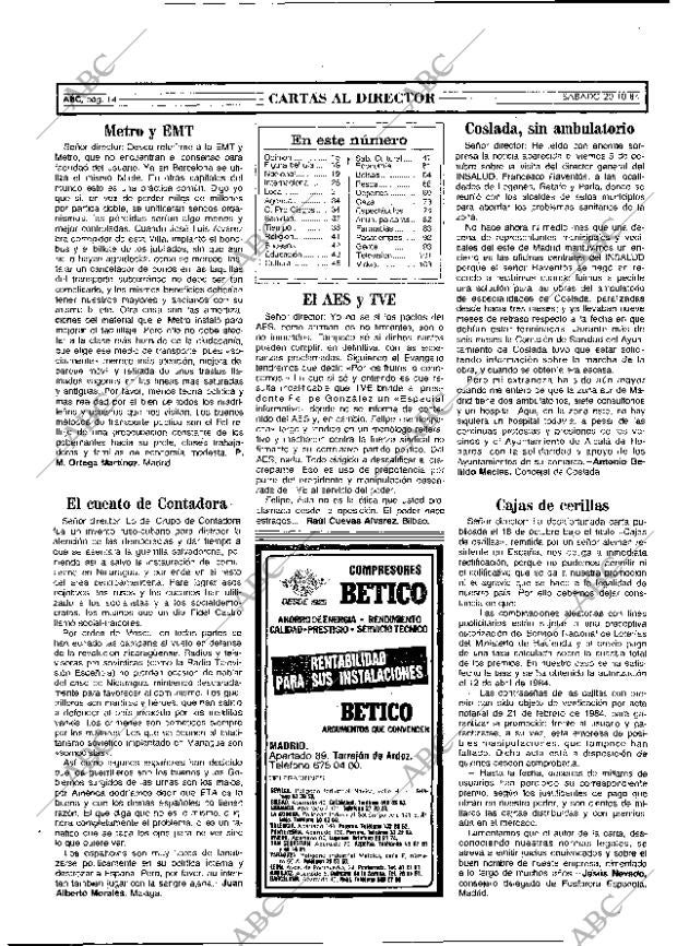 ABC MADRID 20-10-1984 página 14