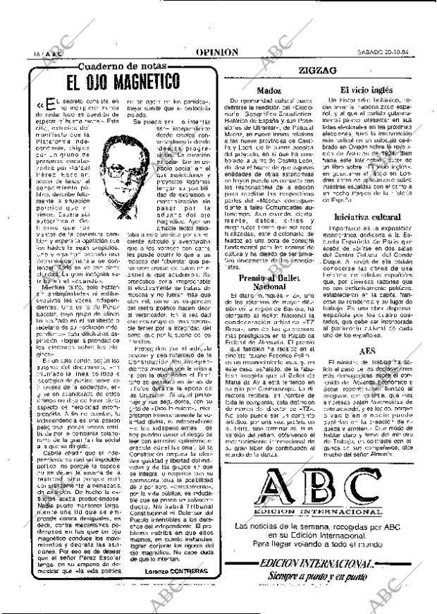 ABC MADRID 20-10-1984 página 16
