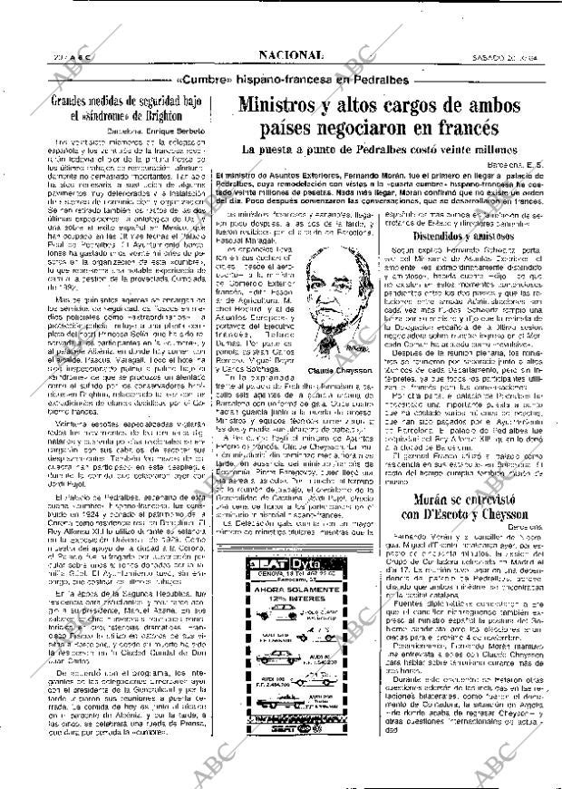 ABC MADRID 20-10-1984 página 20
