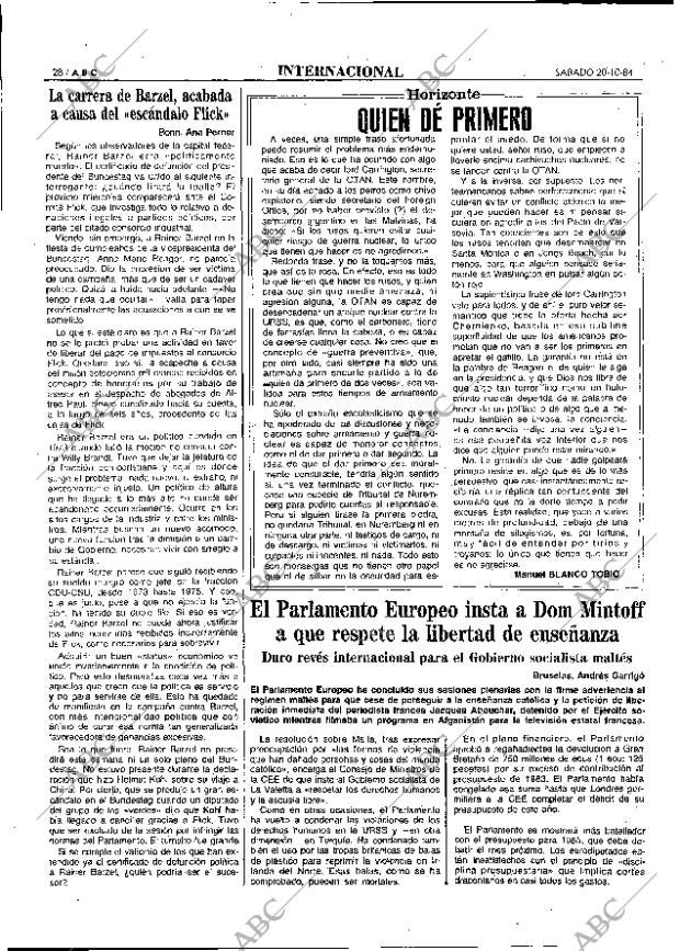 ABC MADRID 20-10-1984 página 28