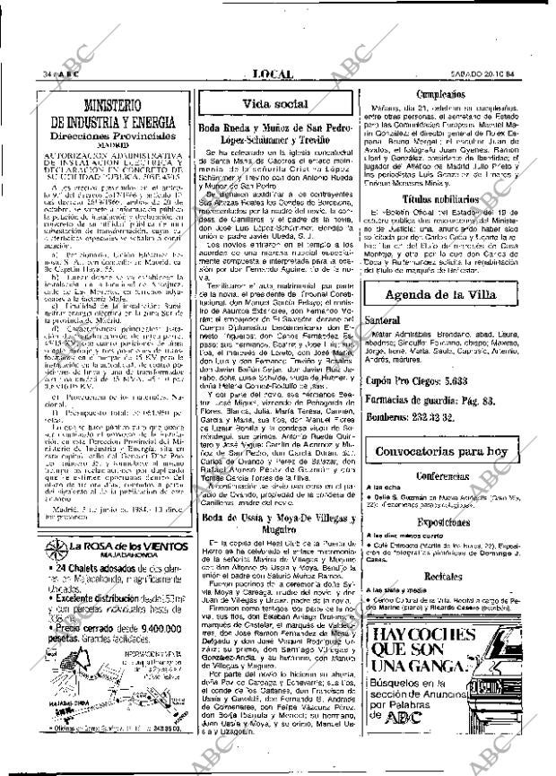 ABC MADRID 20-10-1984 página 34