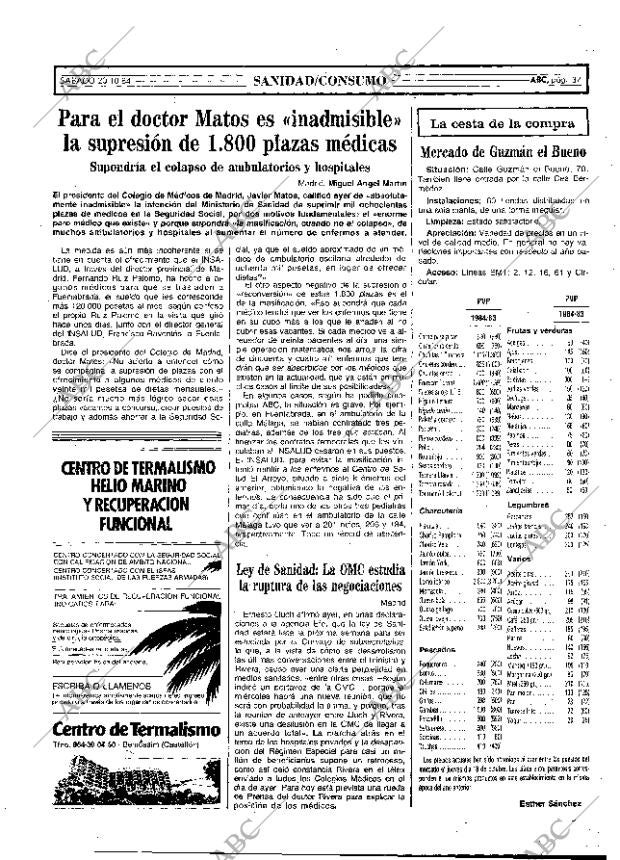 ABC MADRID 20-10-1984 página 37
