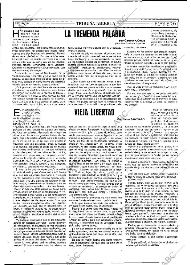 ABC MADRID 20-10-1984 página 44