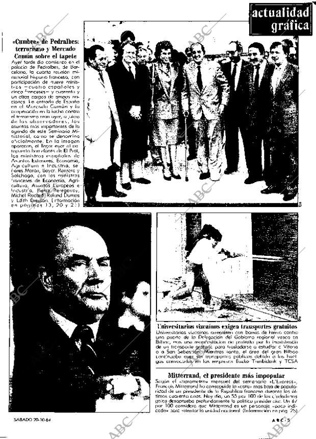 ABC MADRID 20-10-1984 página 5