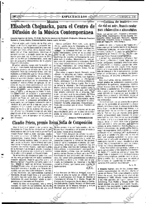 ABC MADRID 20-10-1984 página 74