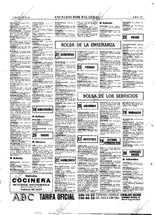 ABC MADRID 20-10-1984 página 87
