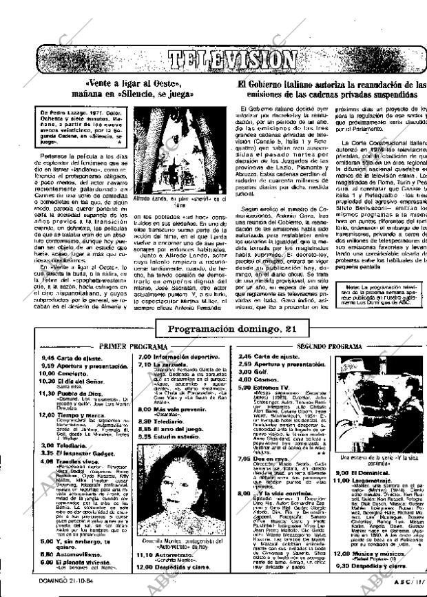 ABC MADRID 21-10-1984 página 117