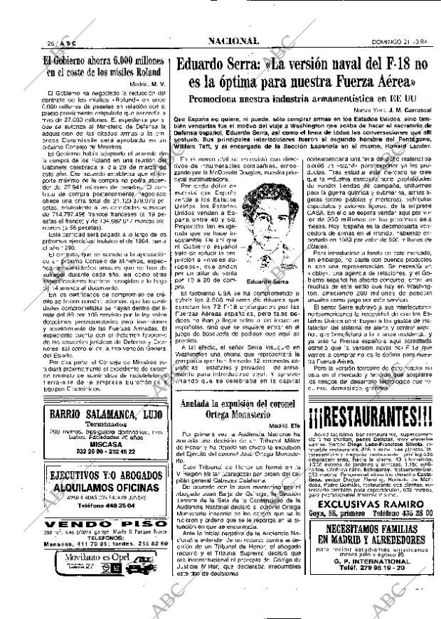 ABC MADRID 21-10-1984 página 26