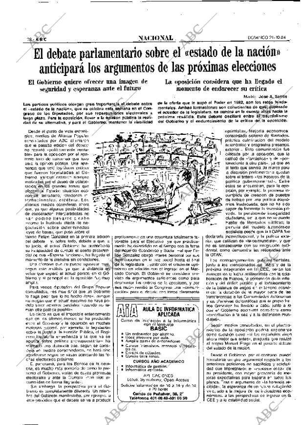 ABC MADRID 21-10-1984 página 28