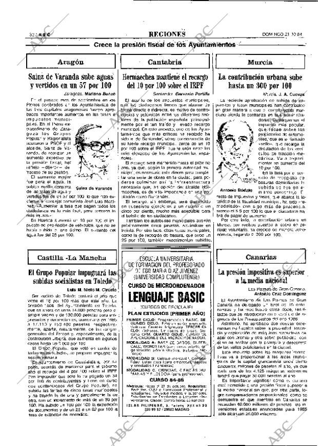 ABC MADRID 21-10-1984 página 32