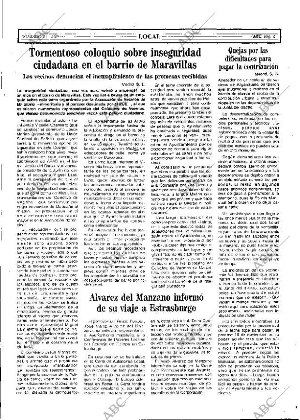 ABC MADRID 21-10-1984 página 41