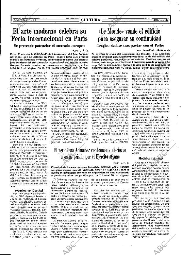ABC MADRID 21-10-1984 página 47