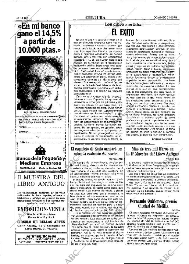 ABC MADRID 21-10-1984 página 48