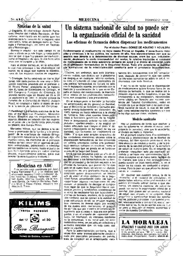 ABC MADRID 21-10-1984 página 54