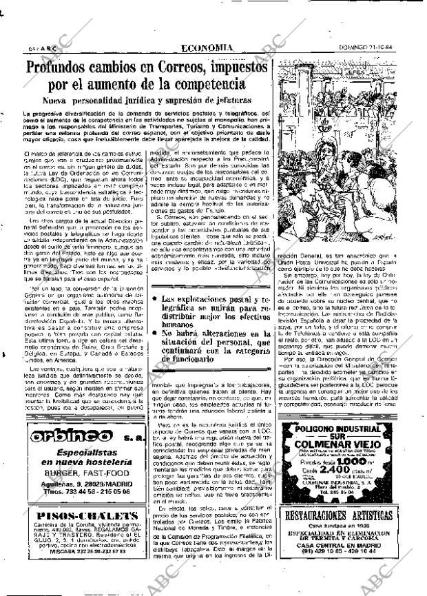 ABC MADRID 21-10-1984 página 64