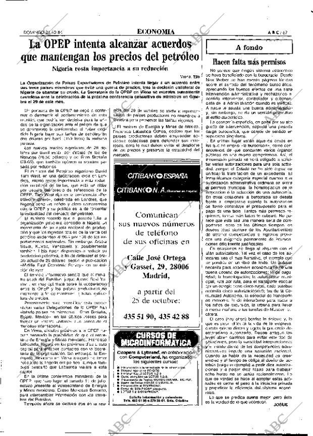 ABC MADRID 21-10-1984 página 67