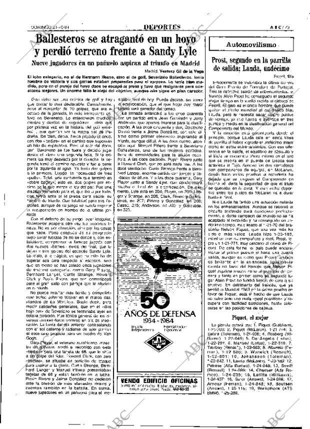 ABC MADRID 21-10-1984 página 73