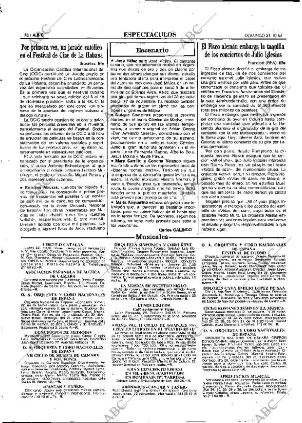 ABC MADRID 21-10-1984 página 78