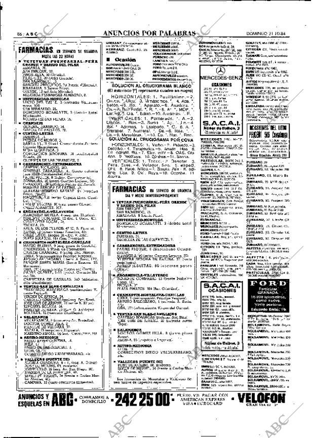 ABC MADRID 21-10-1984 página 86