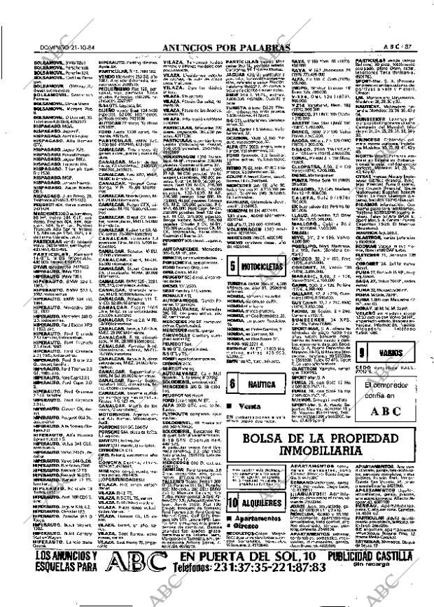 ABC MADRID 21-10-1984 página 87