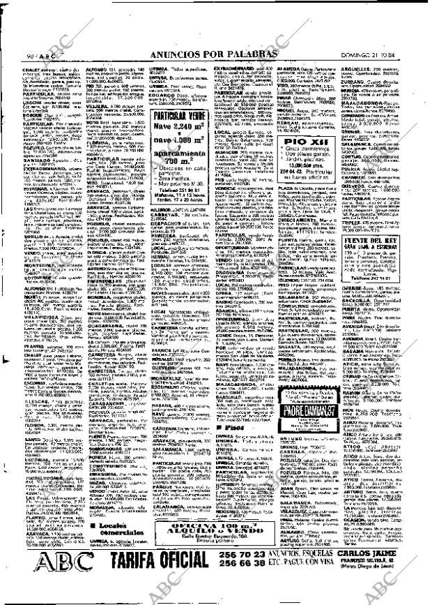 ABC MADRID 21-10-1984 página 90