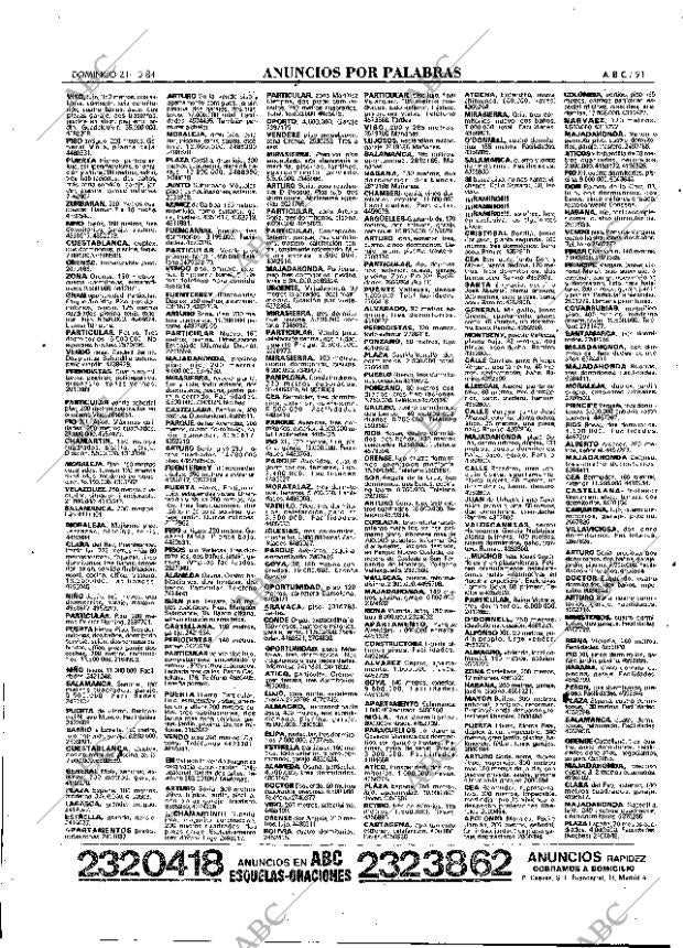 ABC MADRID 21-10-1984 página 91